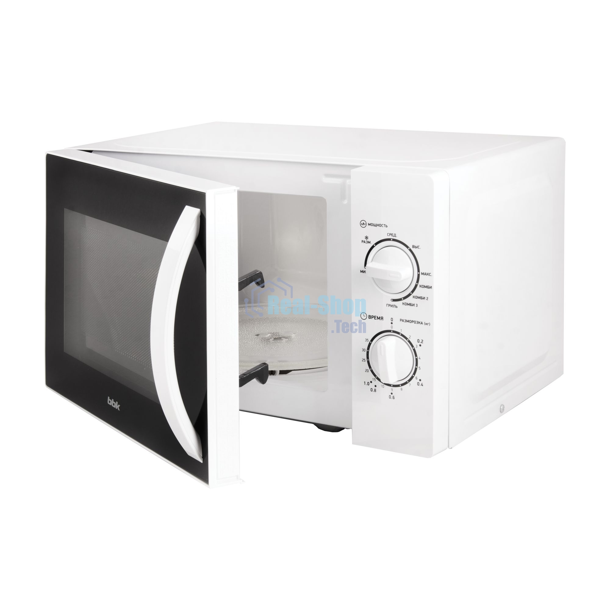 Микроволновая печь BBK 20MWG-738M/W белый, 20 л, 700 Вт, поворотный механизм