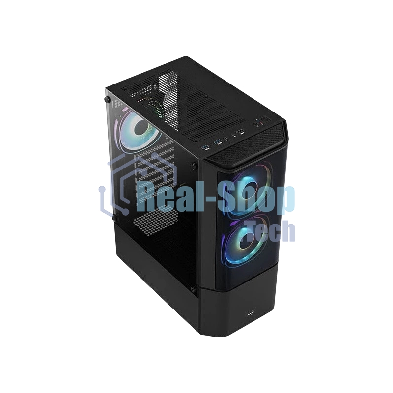 Компьютерный корпус MidTower Aerocool/Formula Quantum-G-BK-v2 черный без Б/п, ATX 3FRGb Fan on front panel