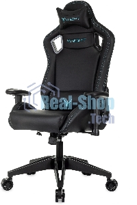 Кресло игровое Knight Outrid Smile черный эко.кожа крестов. пластик