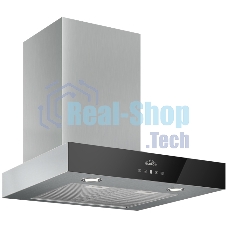 Вытяжка каминная Elikor Агат 60Н-1000-Е4Д серебристый/черный, 59 см, 1000 куб. м/ч, 59 дБ