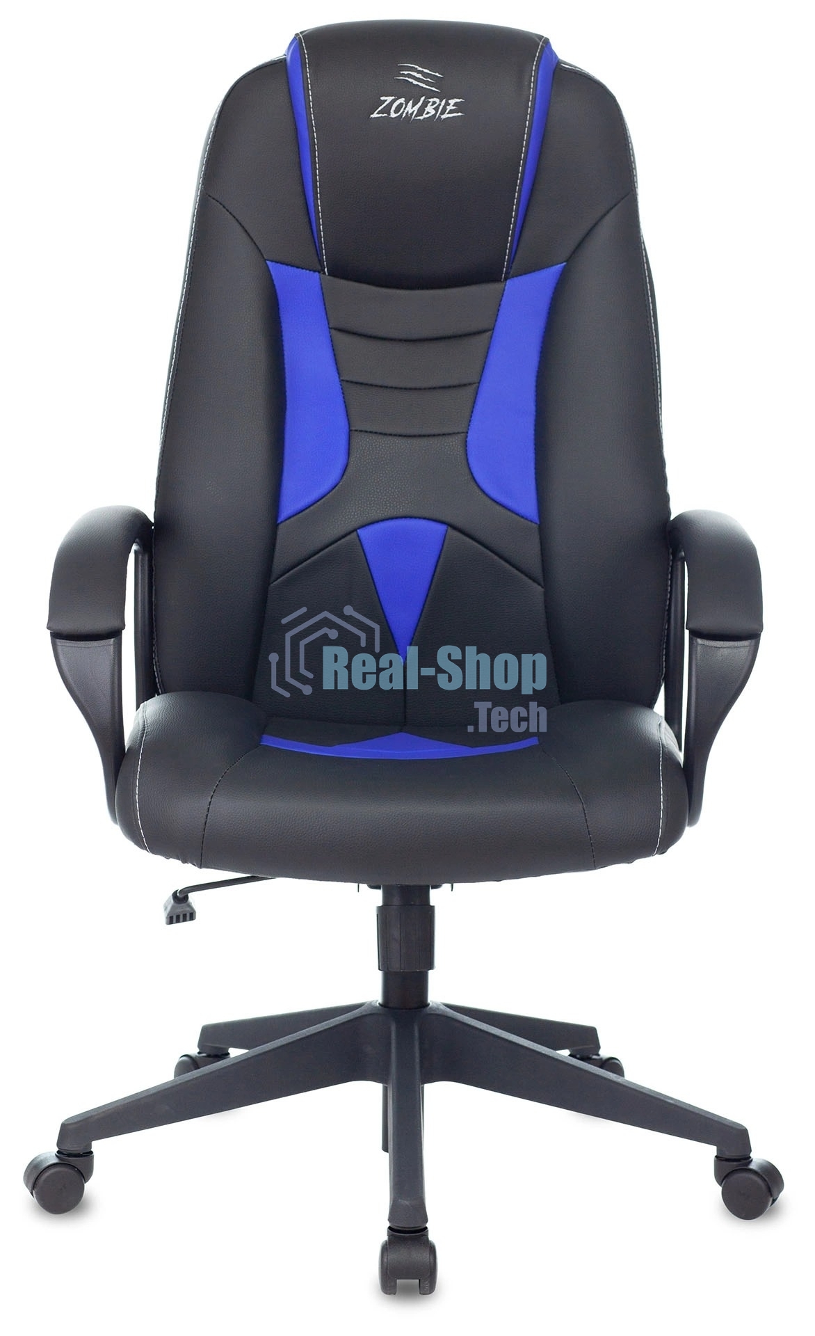 Кресло игровое Zombie 8 черный/синий искусственная кожа крестовина пластик