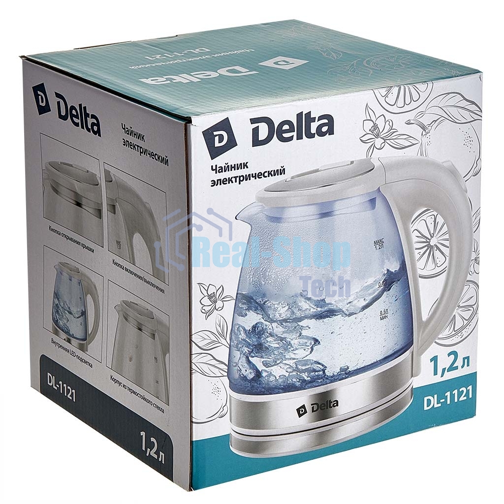 Чайник электрический DELTA DL-1121 белый