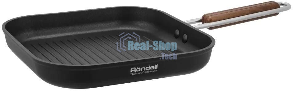 Сковорода-гриль Rondell Fjord RDA-1798, 26 см, без крышки, черный