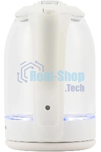 Чайник электрический StarWind SKG1056 1,8 л, 2000 Вт, белый/прозрачный