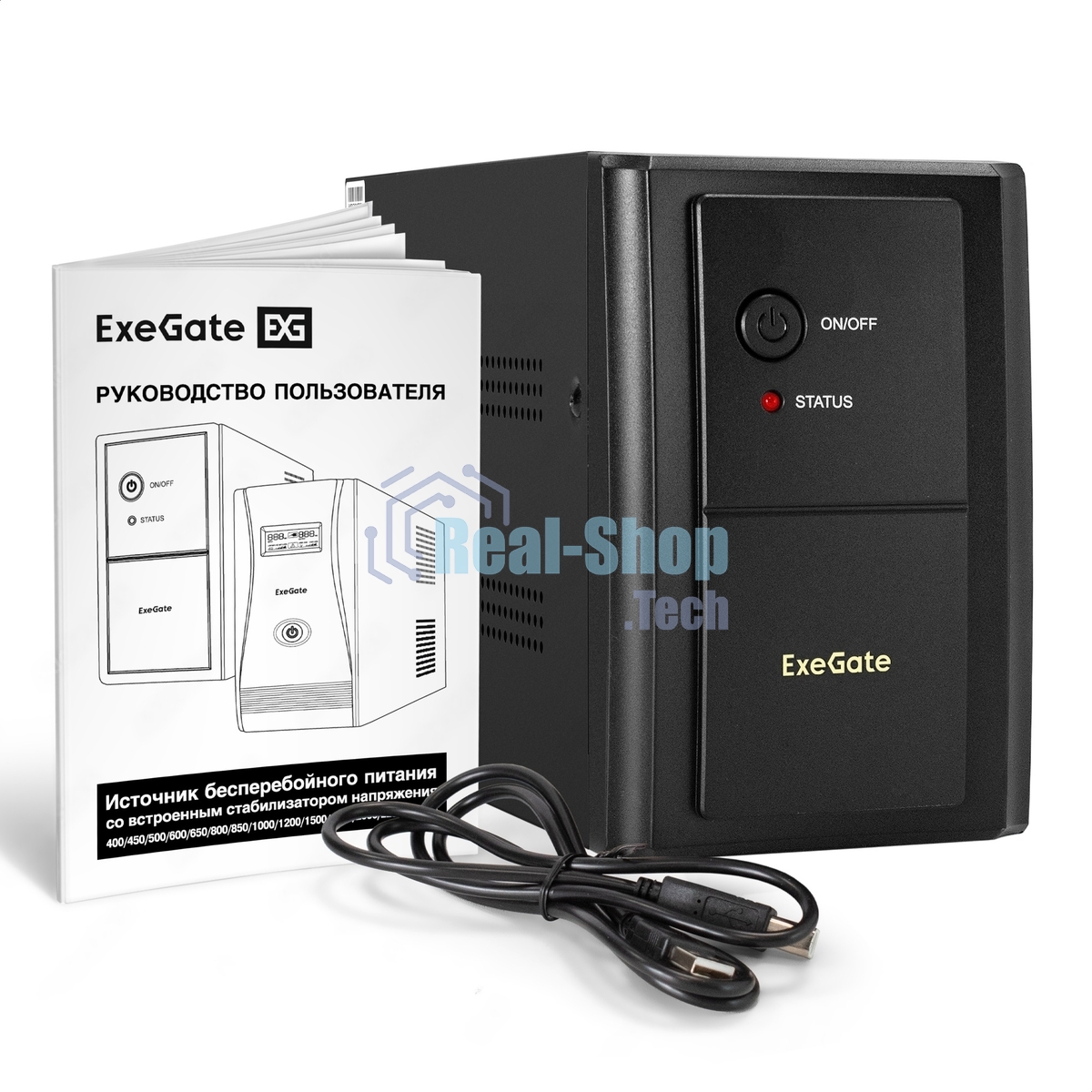 Источник бесперебойного питания ExeGate EX292607RUS SpecialPro UNB-2000.LED.AVR.1SH.2C13.RJ.USB 2000VA/1200W, LED, AVR,1*Schuko+2*C13, RJ45/11, USB, металлический корпус, черный