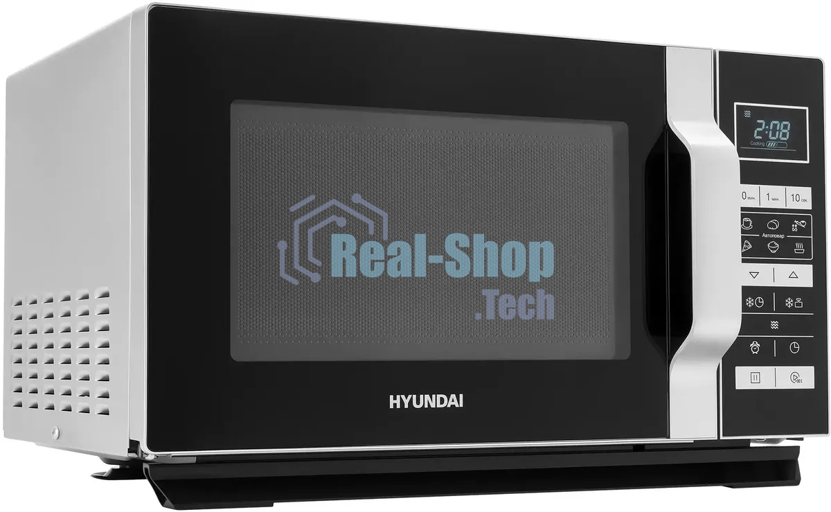 Микроволновая печь Hyundai HYM-D3044 черный/серебристый, 23 л, 900 Вт, переключатели - электронное