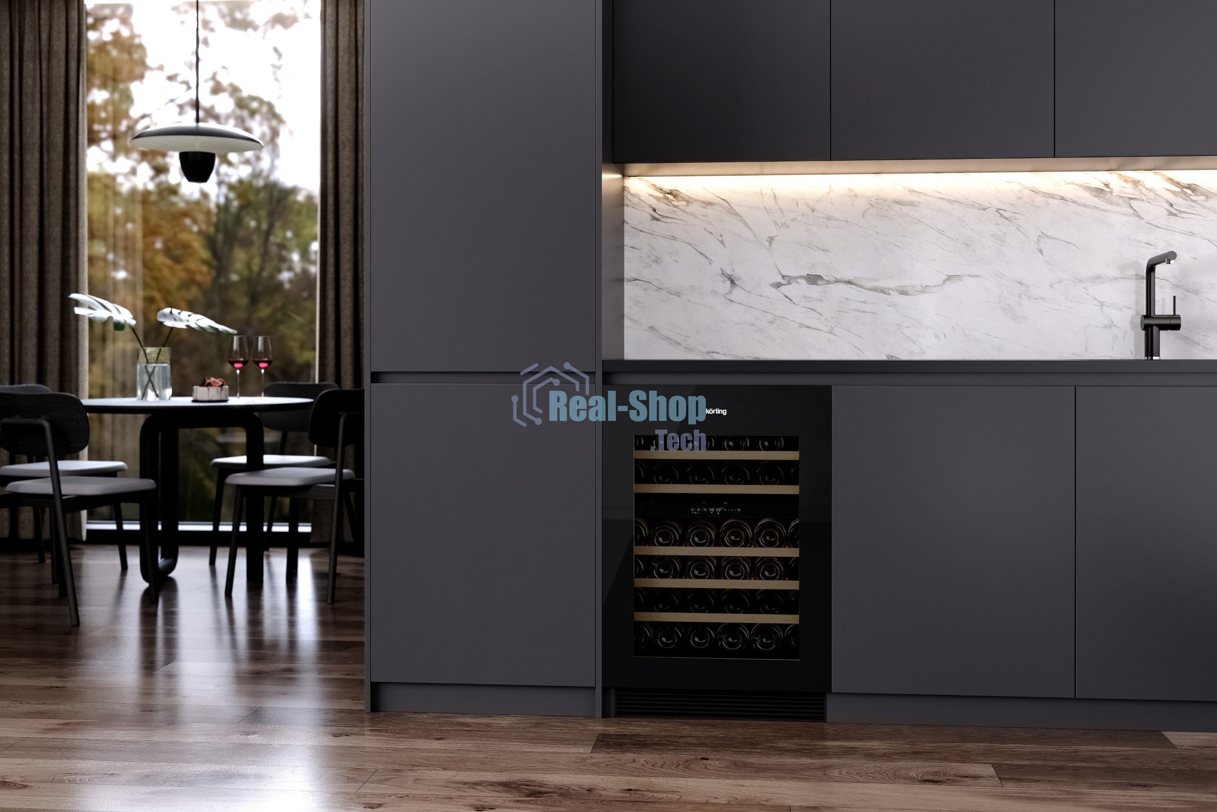 Винный шкаф Korting KFW 803 DB GN встраиваемый