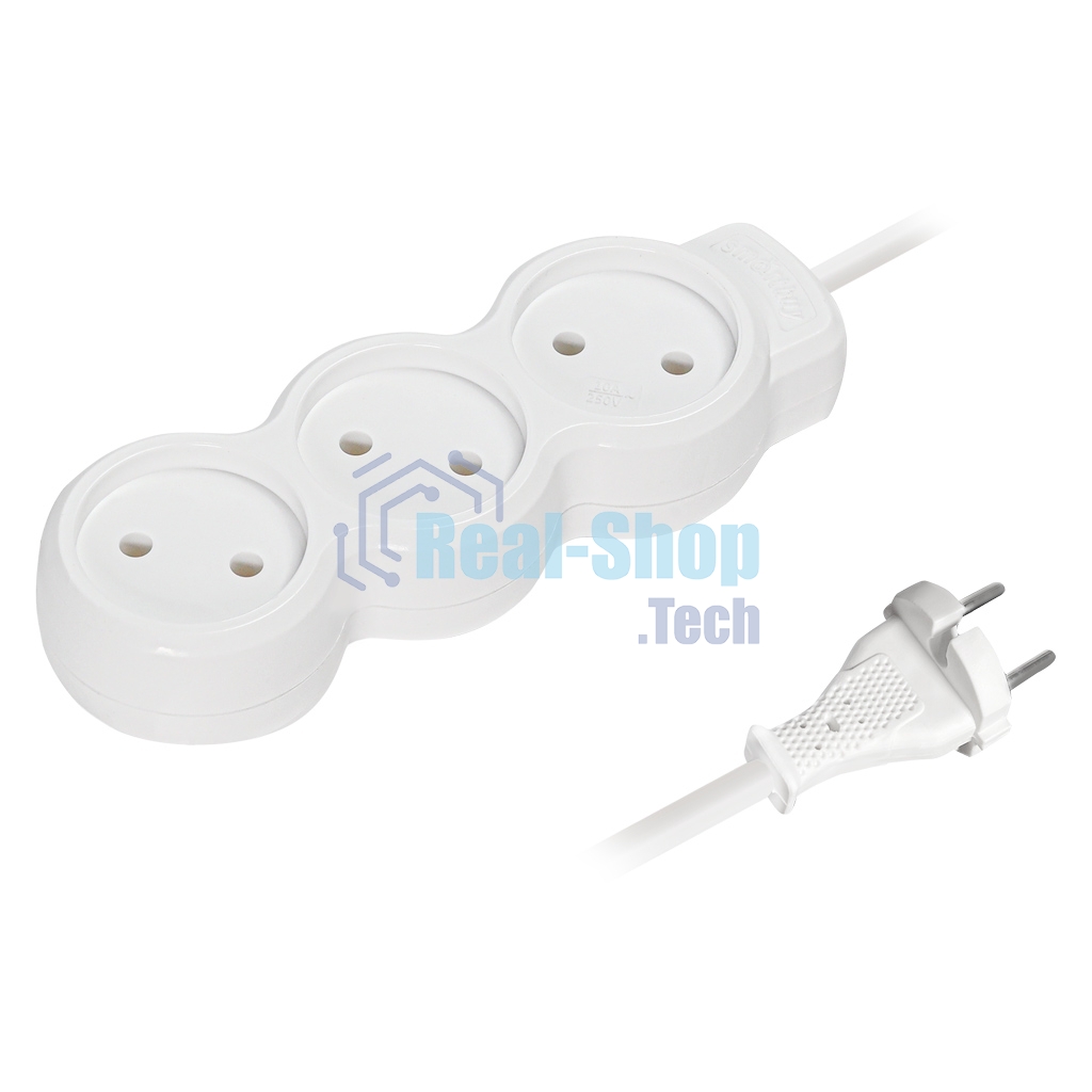 Удлинитель бытовой Smartbuy (SBE-10-3-07m-N) 3 гн х 7,0 м белый