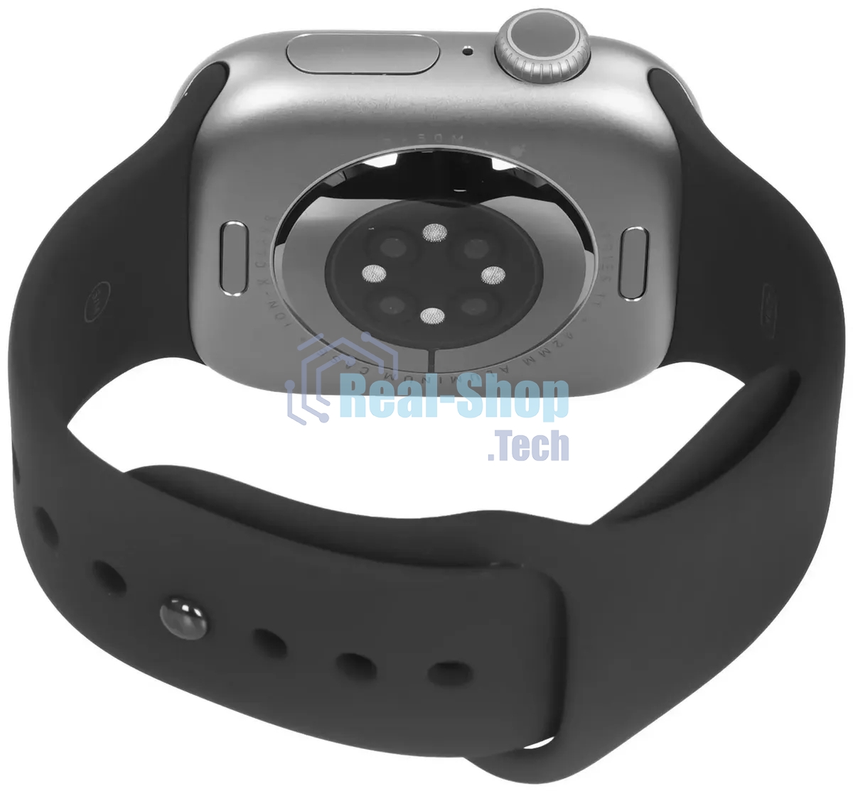 Умные часы Apple Watch Series 11 A3331 42мм OLED корп.серый космос Sport Band рем.черный разм.брасл.:M/L (MEQX4LW/A)