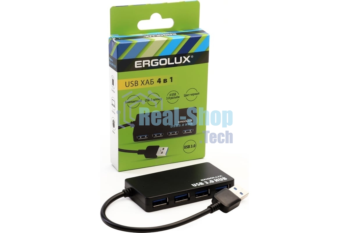 USB-концентратор Ergolux ELX-SLP01-C02, USB, USB, USB