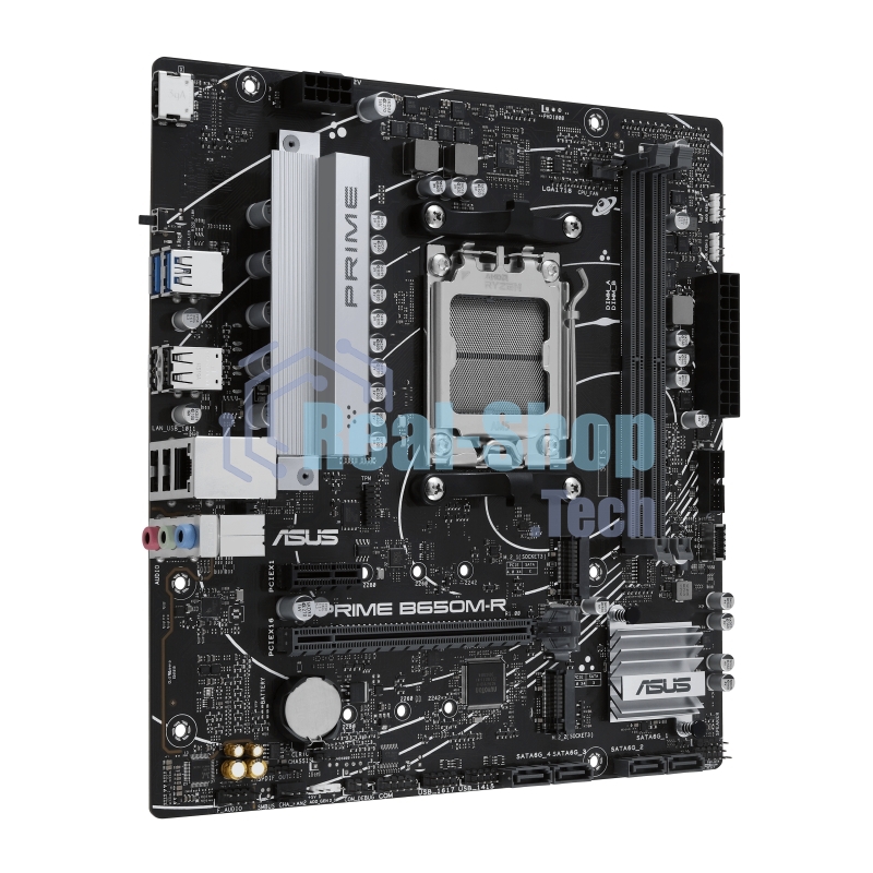 Материнская плата ASUS PRIME B650M-R, Socket AM5, AMD B650, 2xDDR5, 4xSATA, 2xM.2, 1xPCIe 4.0 x16, 1xPCIe x1, 1xHDMI, 1x 2.5Gb LAN, 2xUSB-A 3.2 Gen 1, 4xUSB-A 2.0, 3x3.5 мм, 7.1, mATX