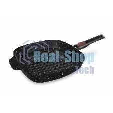 Сковорода-гриль квадратная 28 литая Индукция Гранит с/р