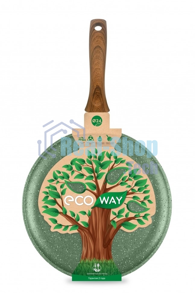 Сковорода блинная 24 НЕВА МЕТАЛЛ ПОСУДА EW6224 ECO WAY н/р