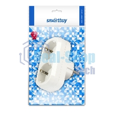 Разветвитель Smartbuy (SBE-16-A02-2z) 2 гнезда белый