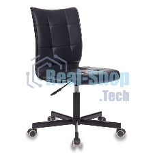 Кресло компьютерное Бюрократ CH-330M/BLACK черный, искусственная кожа, крестовина металл, без подлокотников