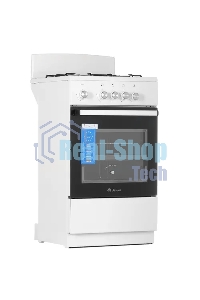 Плита газовая De Luxe 5040.48Г (Щ) белый, конфорок 4 шт, духовка 43 л, 50 см x 85 см x 50 см