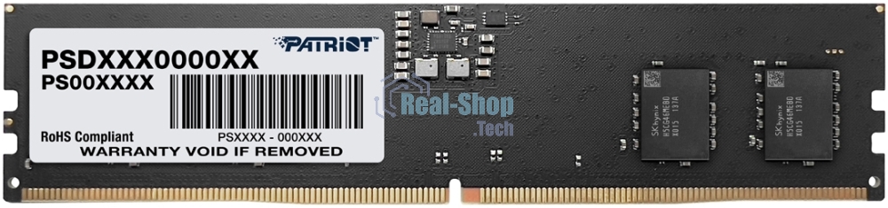Оперативная память Patriot Signature, DDR5, 32Gb (1x32 GB), 5200 MHz, CL42, DIMM