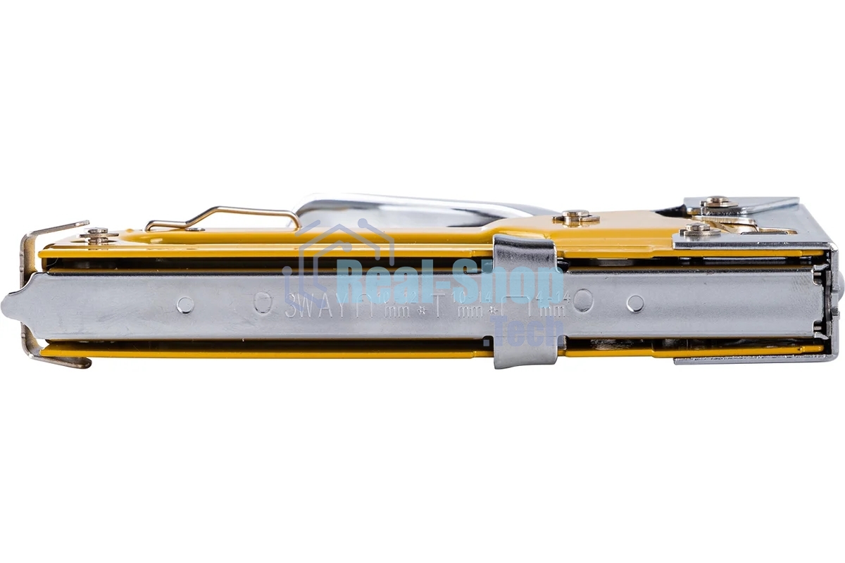 Мебельный степлер Deli DL1313 3-в-1. 4-8мм. 0,6 кг. Полностью стальная конструкция. Подходит для D/U/T.