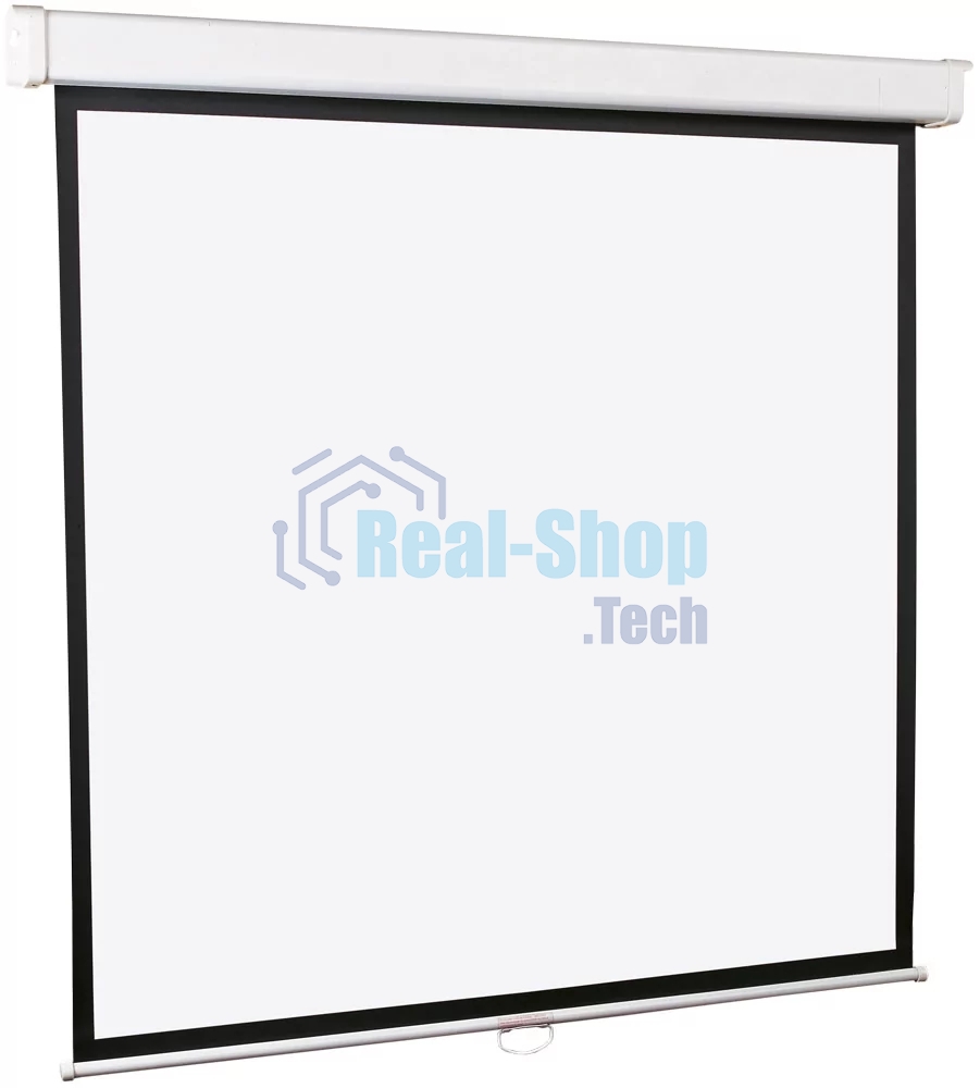 Настенный экран Lumien Master Picture LMP-100120 177х180 см (рабочая область 98х172 см) Matte White FiberGlass (белый корпус) черн. кайма по периметру, возможность потолочн./настенного крепления, черн. кайма сверху 75 см 16:9