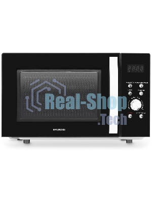 Микроволновая печь Hyundai HYM-D2078 черный/серебристый, 23 л, 800 Вт, кнопки, поворотный механизм