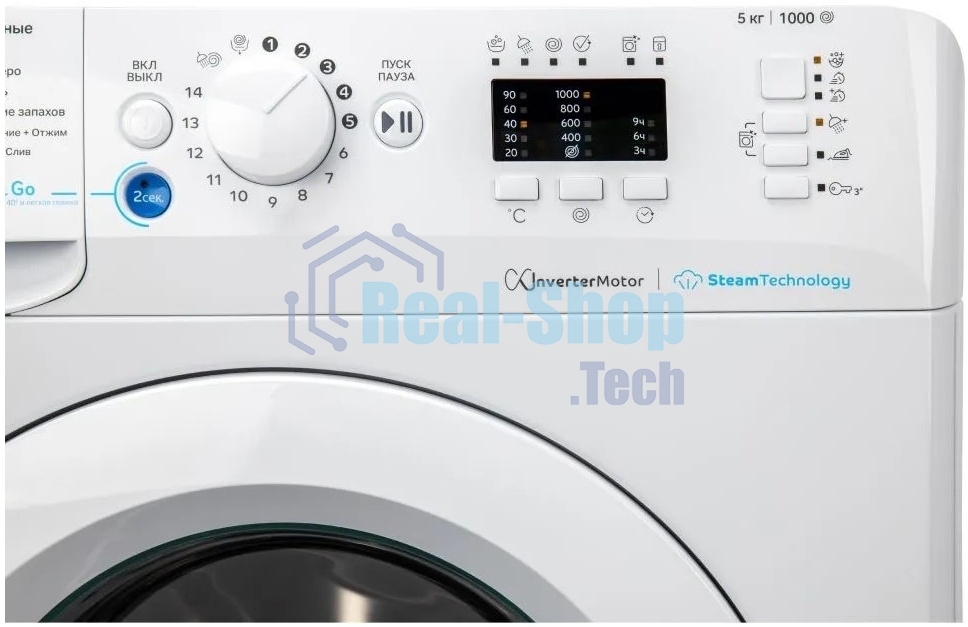 Стиральная машина Indesit BWSA 5109 WWV белый, загрузка фронтальная 5 кг, 1000 об/мин., класс: А