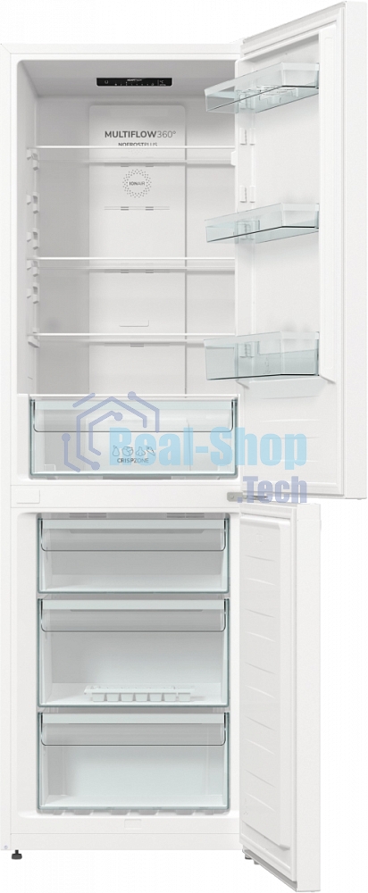 Холодильник Gorenje NRK619EEW4 белый двухкамерный 203/99л морозилка снизу, No Frost