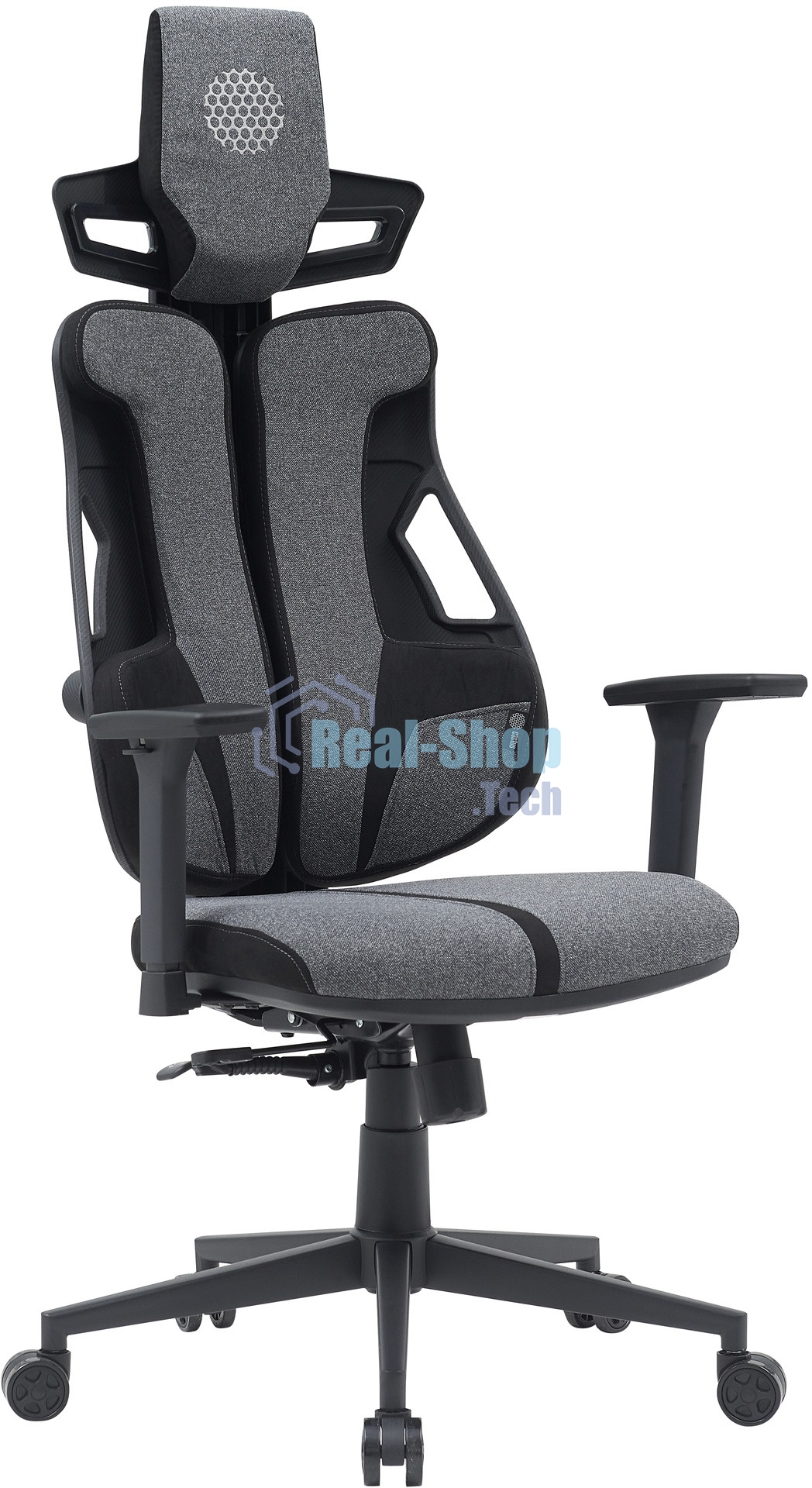 Кресло компьютерное Cactus CS-CHR-DUO-GYBK серый/черный