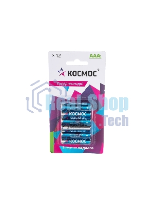 Элемент питания Космос LR03 (АAA) 1.5V Alkaline 12BL