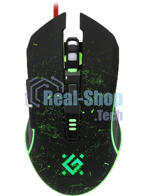 Мышь проводная Defender Draglen GM-907 черный, 7200 dpi, USB, кнопки - 6