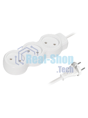 Удлинитель бытовой Smartbuy (SBE-10-3-10m-N) 3 гн х 10,0 м белый