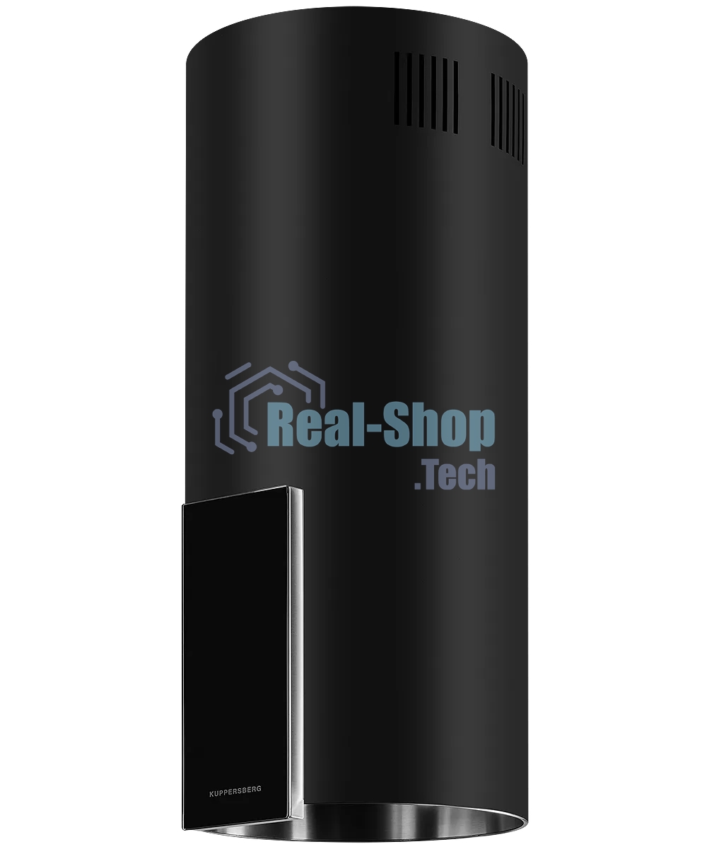 Вытяжка Kuppersberg MOTUBA B островная, ширина 39, отвод/рециркуляция, 1000м3/час, электронное сенсорное управление, таймер на отключение, 4 ступенчатая регулировка скорости, светодиодное освещение 4x3 Вт, черный