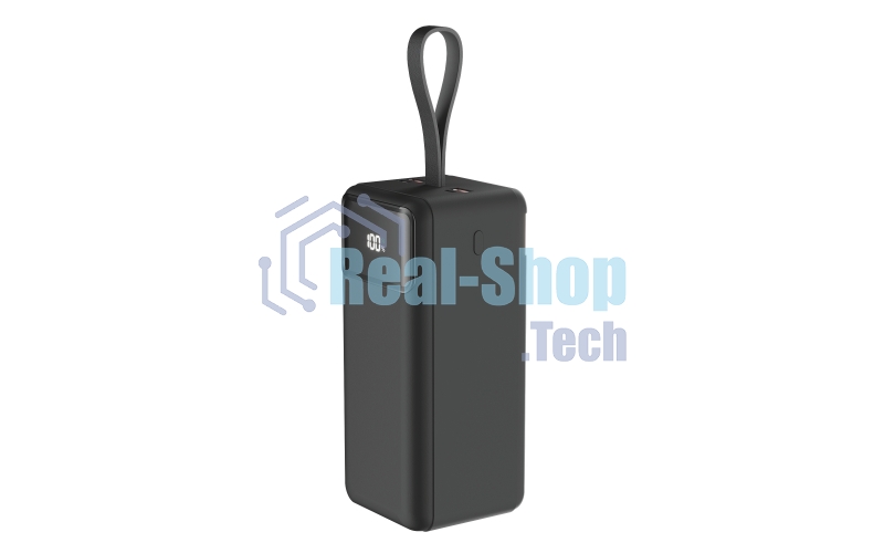 Портативный аккумулятор OLMIO M-50, 50000mAh, 22.5W, QuickCharge3.0/PowerDelivery, LCD, фонарик, черный