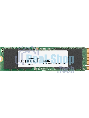 Накопитель SSD Crucial 2Tb E100 M.2 (PCIe 4x4, up to 5000/4000MBs, 3D NAND, NVMe, 100TbW, 22х80мм)