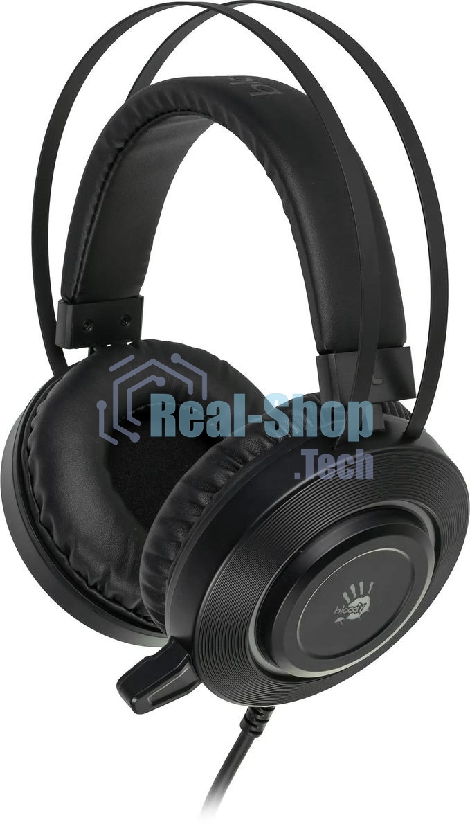 Гарнитура проводная с микрофоном A4 Bloody G521 черный 2.3м мониторные USB оголовье черный