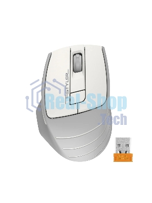 Мышь беспроводная A4Tech Fstyler FG30 белый/серый, 2000 dpi, радиоканал, USB, кнопки - 5