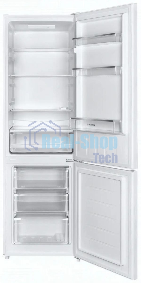 Холодильник Maunfeld MFF176SFW белый двухкамерный 187/75л морозилка снизу, ручная разморозка