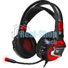 Гарнитура Crown CMGH-3000 чёрный/красный, проводная, подсветка