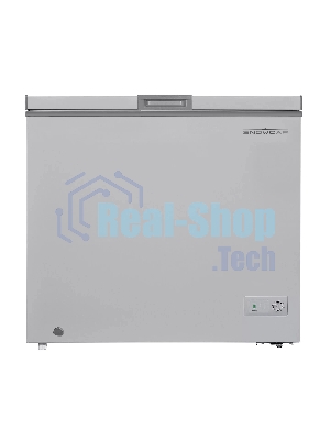 Морозильный ларь SNOWCAP CF-200 S серебристый глухая крышка, 200л