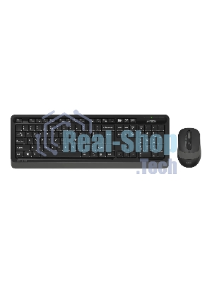 Комплект клавиатура+мышь A4Tech FStyler FG1010S беспроводной, USB, 2000 DPI, чёрный/серый