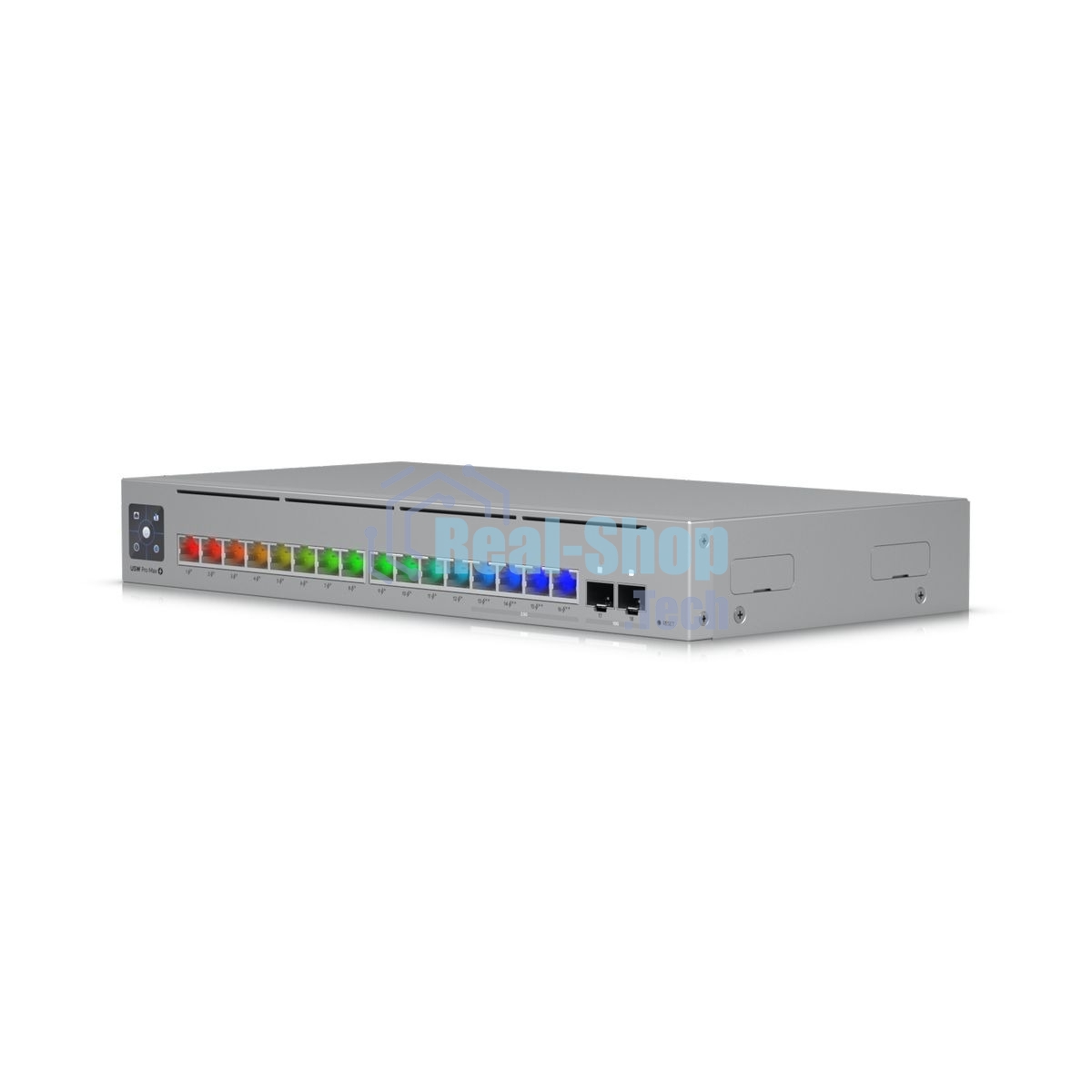 Коммутатор Ubiquiti UniFi Switch Pro Max 16 PoE PoE-коммутатор в стойку, 4х 2.5G RJ45, 12х 1G RJ45, 2х 10G SFP+, раздача 180 Вт