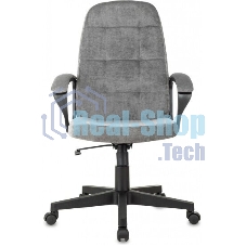 Кресло руководителя Бюрократ CH 002 Fabric Light-19 серый, крестов. пластик