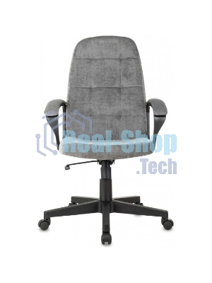 Кресло руководителя Бюрократ CH 002 Fabric Light-19 серый, крестов. пластик