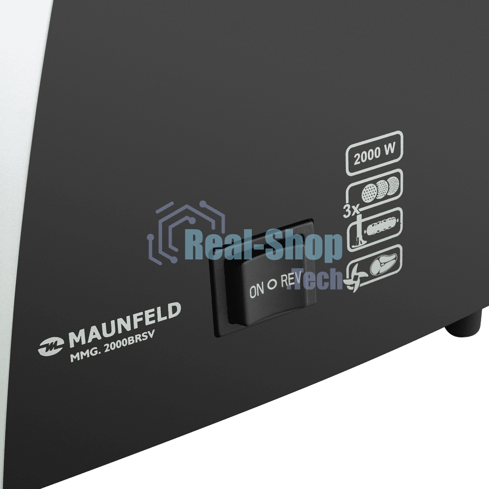 Мясорубка электрическая Maunfeld MMG.2000BRSV черный, 2000 Вт