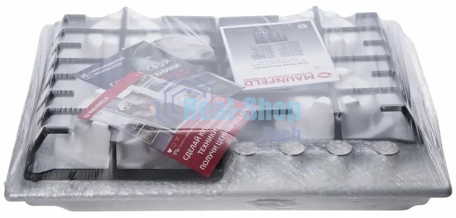 Газовая варочная панель Maunfeld EGHE.64.6CW/G, 4 конфорки, эмалированная сталь, белый