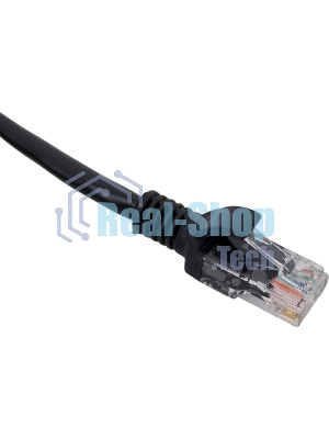 Патч-корд медный UTP Cablexpert PP10-10M/BK cat.5e, 10м, литой, многожильный, черный