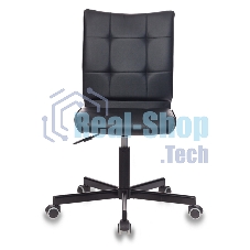 Кресло Бюрократ CH-330M/BLACK черный, экокожа, 120 кг, механизм качания, без подлокотников