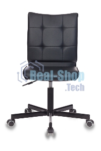Кресло компьютерное Бюрократ CH-330M/BLACK черный, искусственная кожа, крестовина металл, без подлокотников
