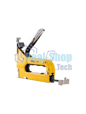 Мебельный степлер Deli DL1313 3-в-1. 4-8мм. 0,6 кг. Полностью стальная конструкция. Подходит для D/U/T.