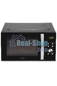 Микроволновая печь Hyundai HYM-D2078 черный/серебристый, 23 л, 800 Вт, кнопки, поворотный механизм