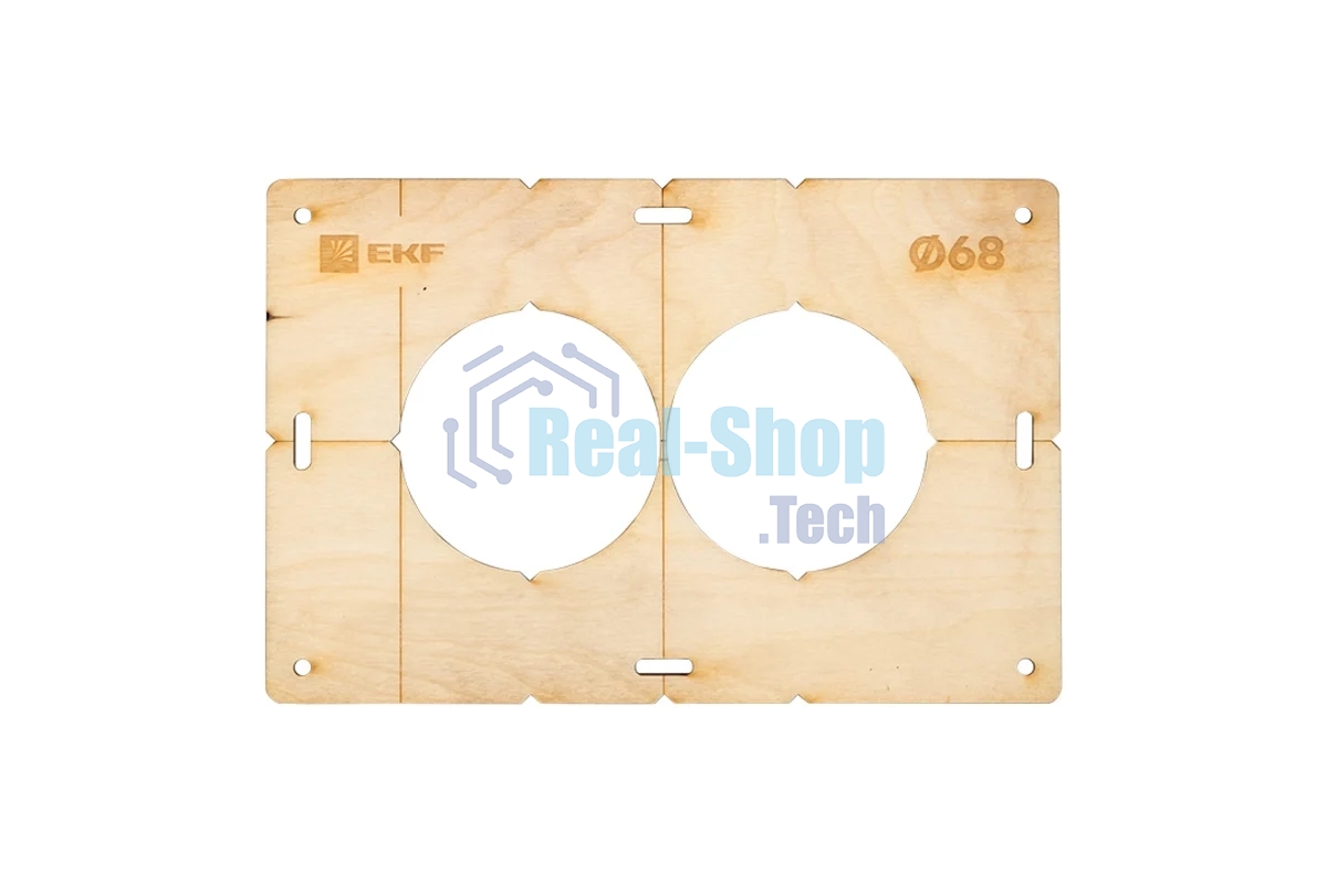 Шаблон для подрозетников EKF Expert sh-d68-2 c 2 отверстиями d 68 мм